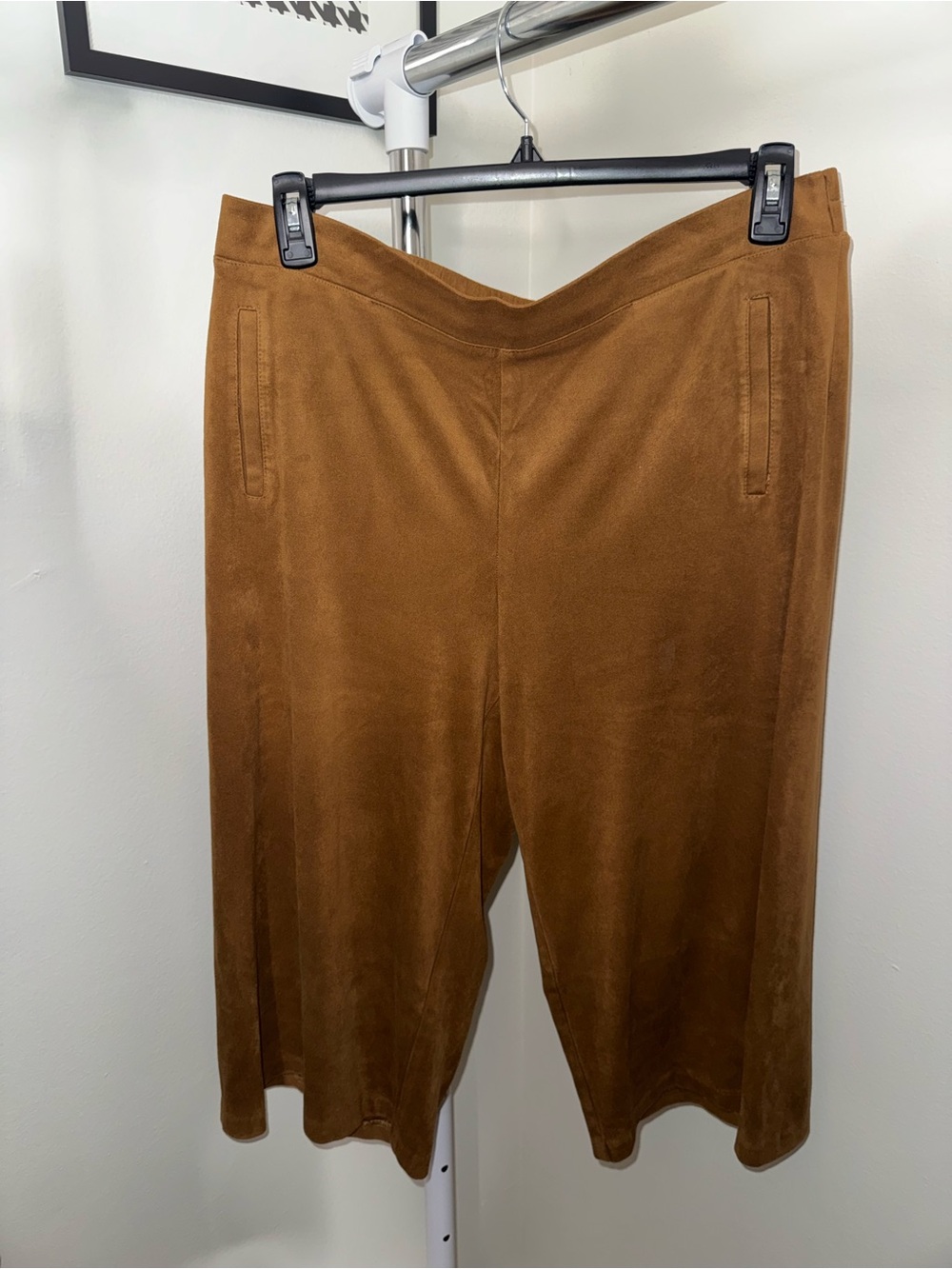Chico's Camel Faux Suede Pull-On Pants